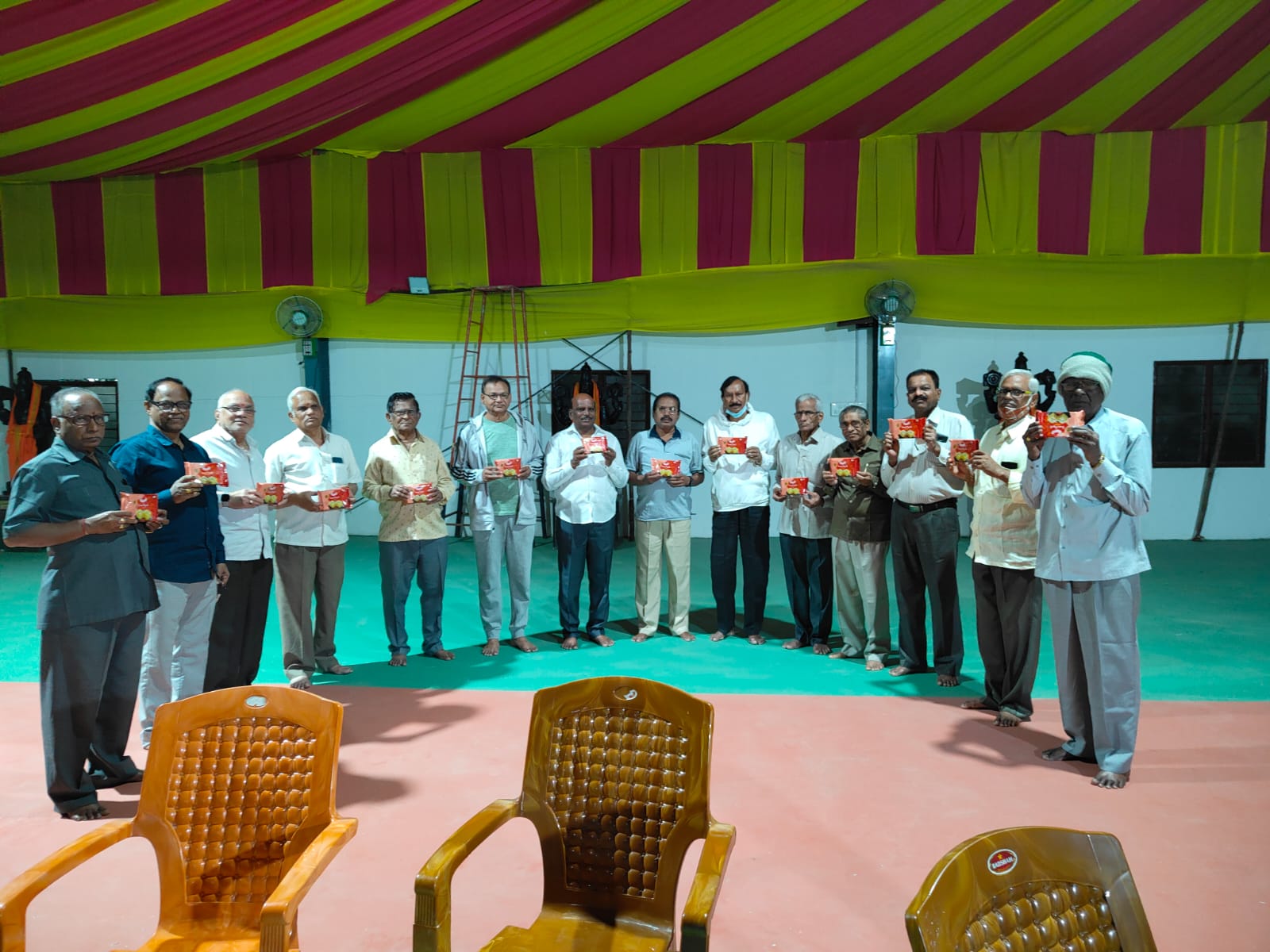 Celebrations of  Happy New Year 2024 on First January, 2024 in the Monthly Meeting was held on 1st January, 2024 at 5.00 pm in the premisis of Ramalayam temple,HTC.